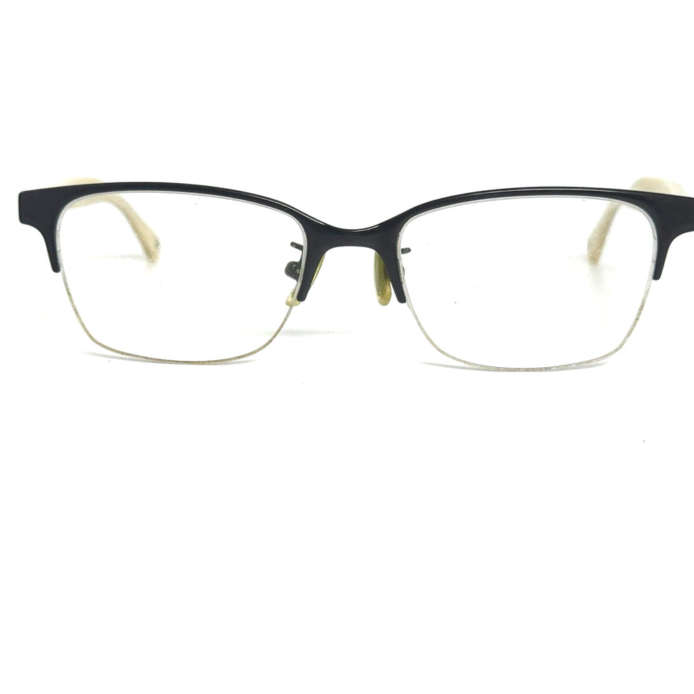 COACH HC5047 Evie 9160 Satin Black Ivory Horn size 50-17-135 Half‎ Rim H15956